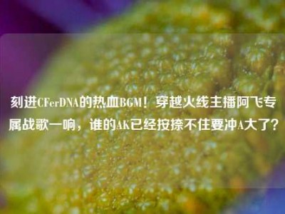 刻进CFerDNA的热血BGM！穿越火线主播阿飞专属战歌一响，谁的AK已经按捺不住要冲A大了？
