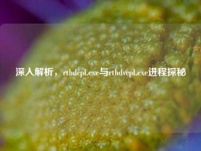 深入解析，rthdcpl.exe与rthdvcpl.exe进程探秘