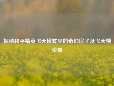 探秘和平精英飞天模式里的奇幻房子及飞天楼位置