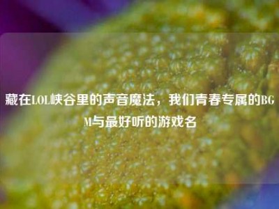 藏在LOL峡谷里的声音魔法，我们青春专属的BGM与最好听的游戏名