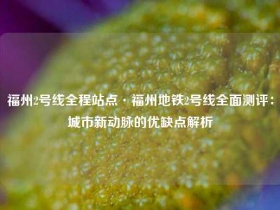 福州2号线全程站点·福州地铁2号线全面测评：城市新动脉的优缺点解析