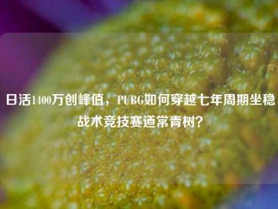 日活1400万创峰值，PUBG如何穿越七年周期坐稳战术竞技赛道常青树？