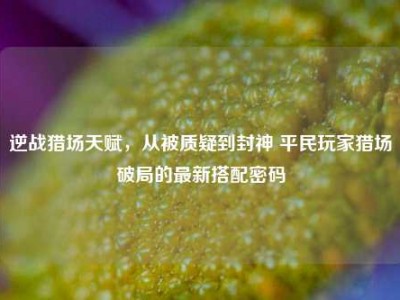 逆战猎场天赋，从被质疑到封神 平民玩家猎场破局的最新搭配密码