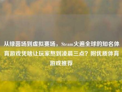 从绿茵场到虚拟赛场，Steam火遍全球的知名体育游戏凭啥让玩家熬到凌晨三点？附优质体育游戏推荐