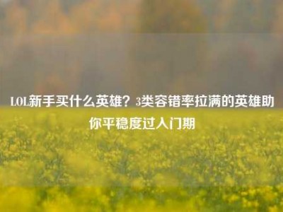LOL新手买什么英雄？3类容错率拉满的英雄助你平稳度过入门期
