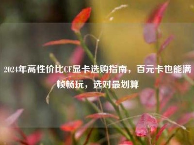 2024年高性价比CF显卡选购指南，百元卡也能满帧畅玩，选对最划算