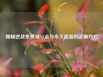 揭秘逆战免费领NZ点与永久武器的正确方式