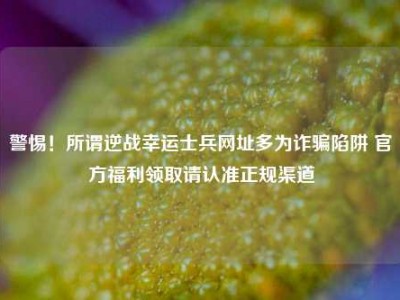 警惕！所谓逆战幸运士兵网址多为诈骗陷阱 官方福利领取请认准正规渠道