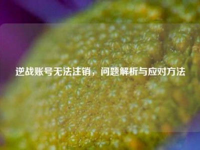 逆战账号无法注销，问题解析与应对方法