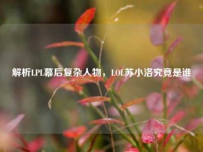 解析LPL幕后复杂人物，LOL苏小洛究竟是谁