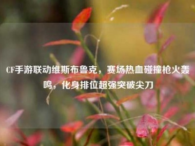 CF手游联动维斯布鲁克，赛场热血碰撞枪火轰鸣，化身排位超强突破尖刀