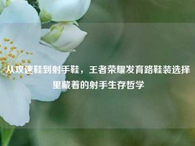 从攻速鞋到射手鞋，王者荣耀发育路鞋装选择里藏着的射手生存哲学