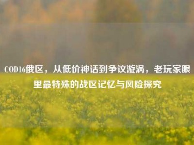 COD16俄区，从低价神话到争议漩涡，老玩家眼里最特殊的战区记忆与风险探究