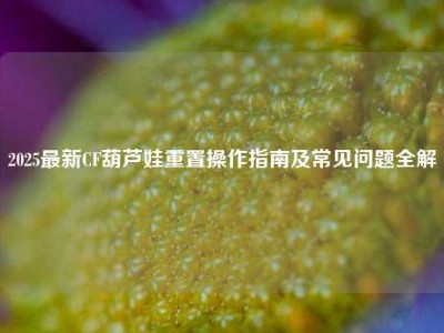 2025最新CF葫芦娃重置操作指南及常见问题全解