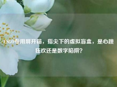 CSGO专用屏开箱，指尖下的虚拟盲盒，是心跳狂欢还是数字陷阱？