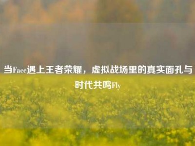 当Face遇上王者荣耀，虚拟战场里的真实面孔与时代共鸣Fly