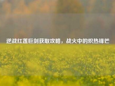 逆战红莲巨剑获取攻略，战火中的炽热锋芒