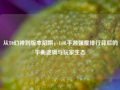从T0幻神到版本陷阱，LOL手游强度排行背后的平衡逻辑与玩家生态