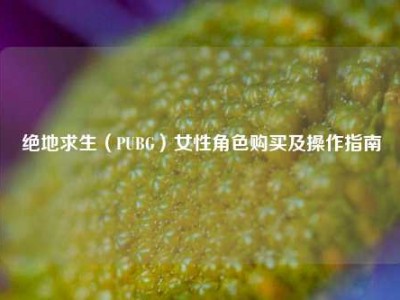 绝地求生（PUBG）女性角色购买及操作指南