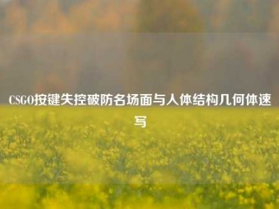 CSGO按键失控破防名场面与人体结构几何体速写