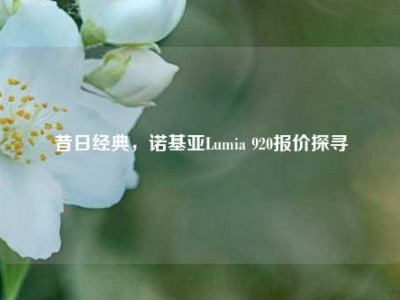 昔日经典，诺基亚Lumia 920报价探寻