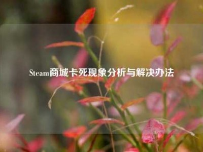 Steam商城卡死现象分析与解决办法