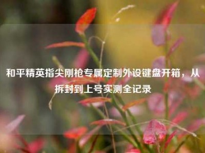 和平精英指尖刚枪专属定制外设键盘开箱，从拆封到上号实测全记录