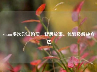 Steam多次尝试购买，背后故事、体验及解决方法