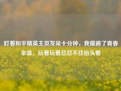 盯着和平精英主页发呆十分钟，我摸遍了青春余温，玩着玩着总忍不住抬头看
