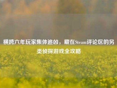 横跨六年玩家集体追凶，藏在Steam评论区的另类侦探游戏全攻略