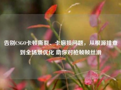 告别CSGO卡顿撕裂、卡磨损问题，从根源排查到全场景优化 助你对枪帧帧丝滑