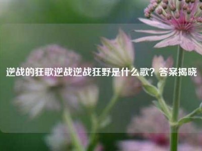 逆战的狂歌逆战逆战狂野是什么歌？答案揭晓