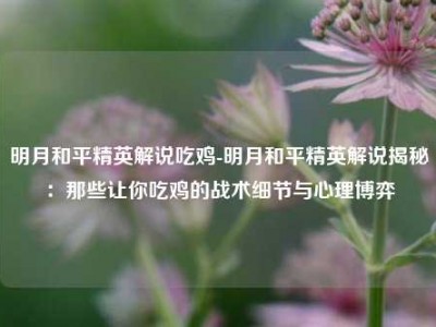 明月和平精英解说吃鸡-明月和平精英解说揭秘：那些让你吃鸡的战术细节与心理博弈
