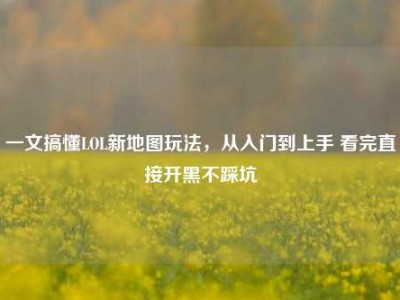 一文搞懂LOL新地图玩法，从入门到上手 看完直接开黑不踩坑