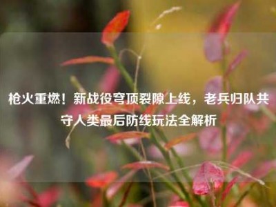 枪火重燃！新战役穹顶裂隙上线，老兵归队共守人类最后防线玩法全解析