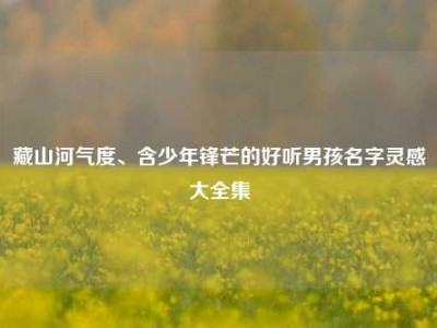 藏山河气度、含少年锋芒的好听男孩名字灵感大全集