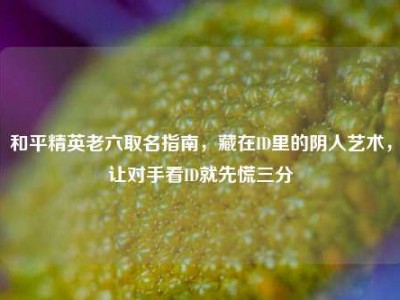 和平精英老六取名指南，藏在ID里的阴人艺术，让对手看ID就先慌三分