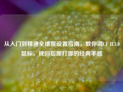 从入门到精通全维度设置指南，教你调CF IE3.0鼠标，找回指哪打哪的经典手感