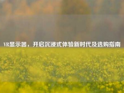VR显示器，开启沉浸式体验新时代及选购指南