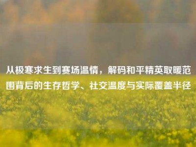 从极寒求生到赛场温情，解码和平精英取暖范围背后的生存哲学、社交温度与实际覆盖半径