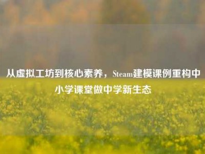 从虚拟工坊到核心素养，Steam建模课例重构中小学课堂做中学新生态