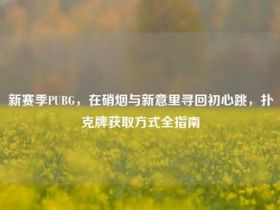 新赛季PUBG，在硝烟与新意里寻回初心跳，扑克牌获取方式全指南