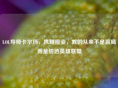 LOL导师卡尔玛，执鞭授业，教的从来不是赢局而是悟透英雄联盟