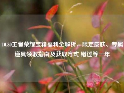 10.30王者荣耀宝箱福利全解析，限定皮肤、专属道具领取指南及获取方式 错过等一年