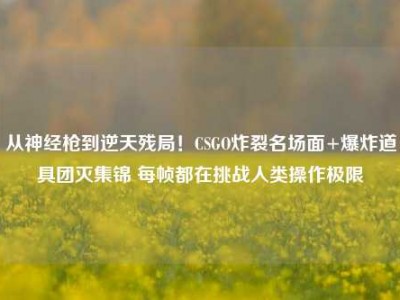 从神经枪到逆天残局！CSGO炸裂名场面+爆炸道具团灭集锦 每帧都在挑战人类操作极限