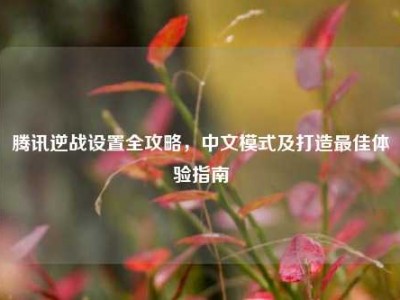 腾讯逆战设置全攻略，中文模式及打造最佳体验指南