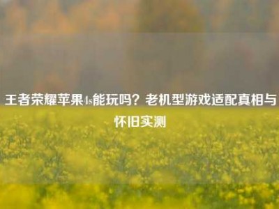 王者荣耀苹果4s能玩吗？老机型游戏适配真相与怀旧实测