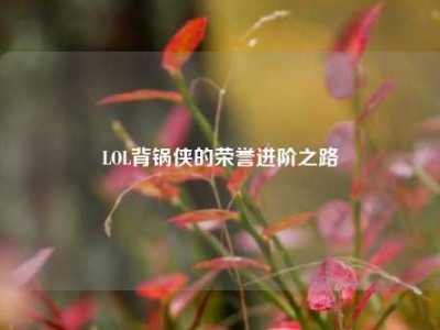 LOL背锅侠的荣誉进阶之路