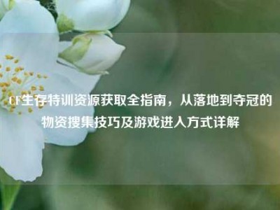 CF生存特训资源获取全指南，从落地到夺冠的物资搜集技巧及游戏进入方式详解