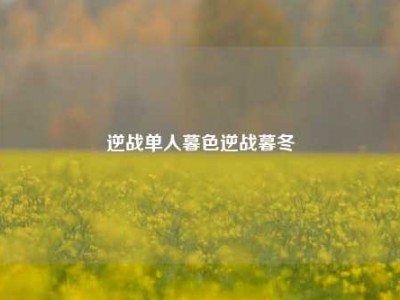 逆战单人暮色逆战暮冬